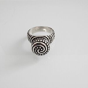 James Avery Silver Spiral Dot Ring